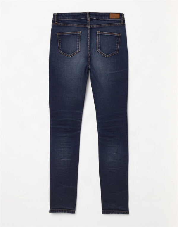 Fat Face Damen Skinny Jeans UK 12 W32 L29 Blaue Baumwolle
