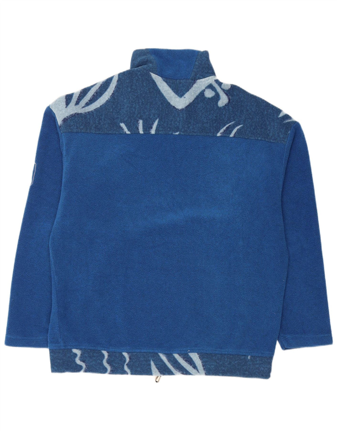 Dubin Herren-Fleecepullover mit Reißverschluss am Hals, IT 52, großes, blaues, geometrisches Polyester
