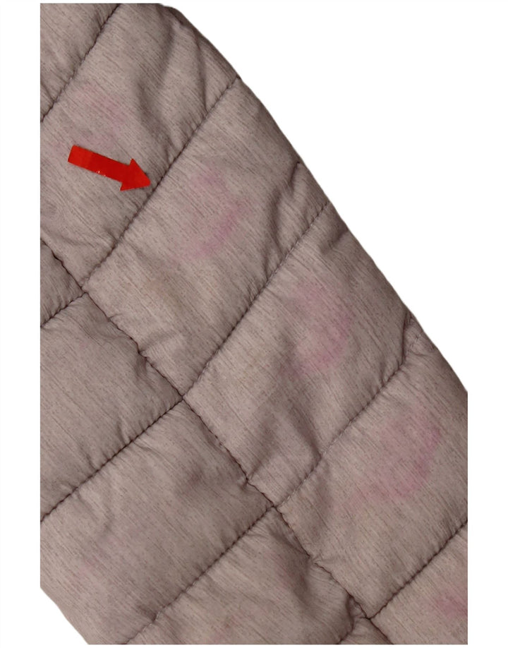 Superdry Wattierte Damenjacke mit Kapuze, UK 14, Größe L, Grau, Polyester