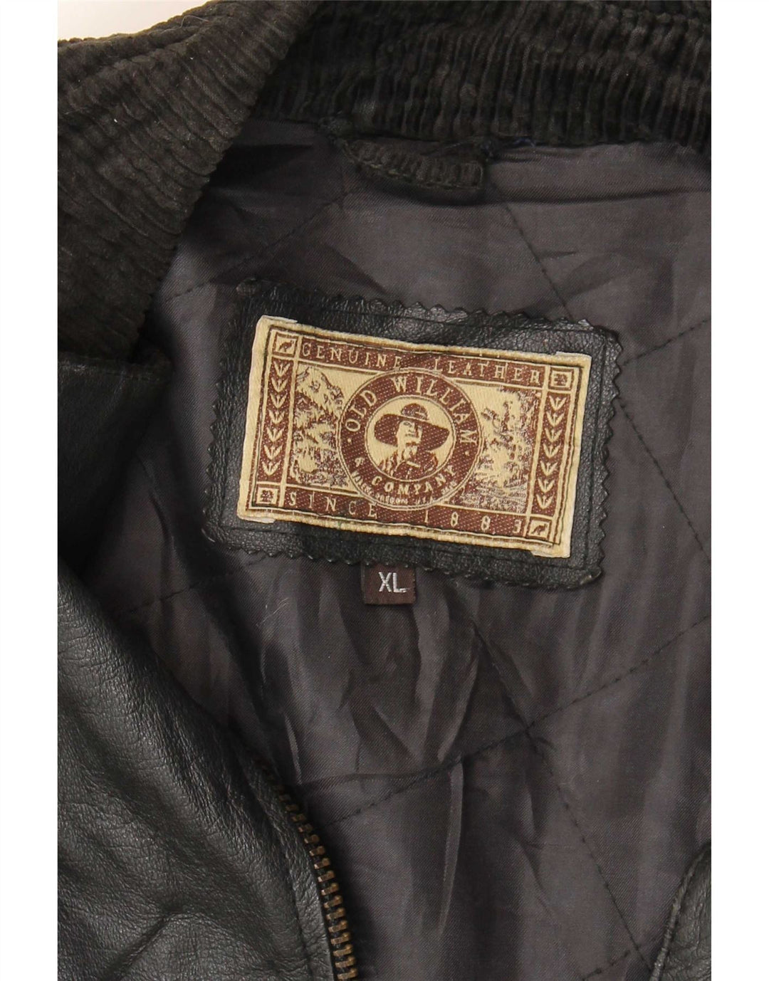 Vintage Herren Ledermantel UK 42 XL Schwarz