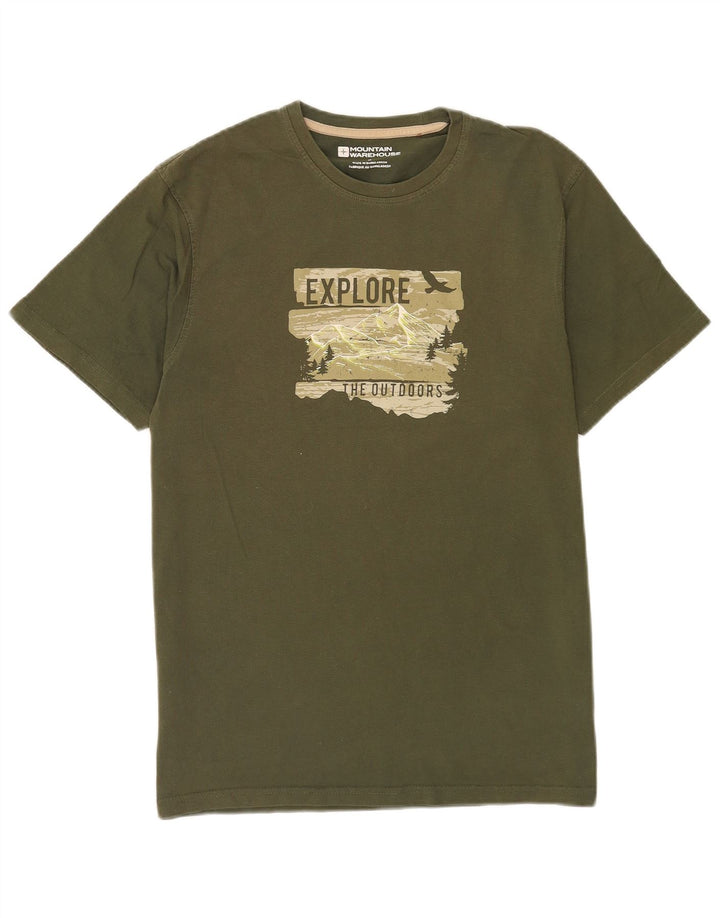 Mountain Warehouse Herren-T-Shirt mit Grafik, Mittelgrün