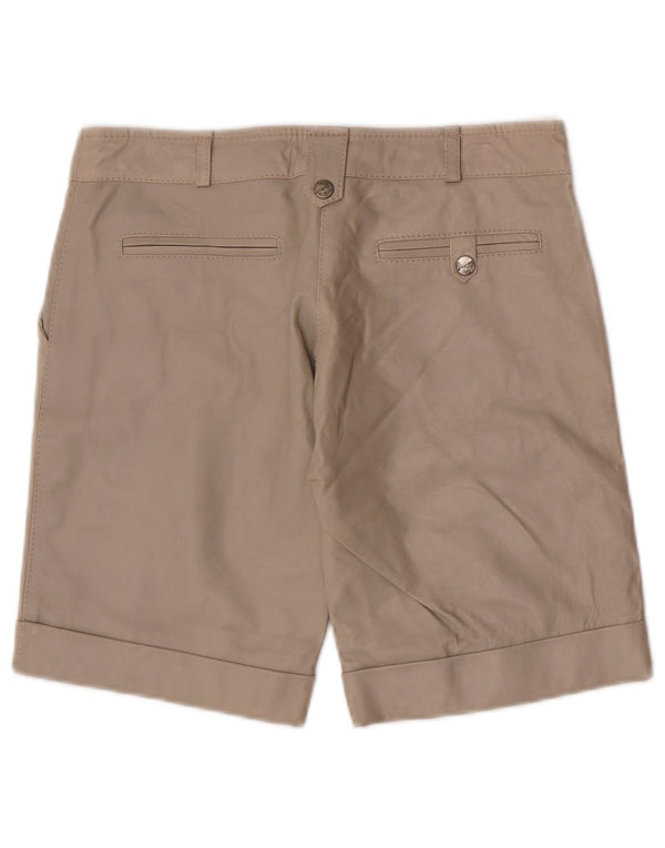 Annarita N Damen Leder-Chinoshorts UK 10 Small W28 Graues Leder