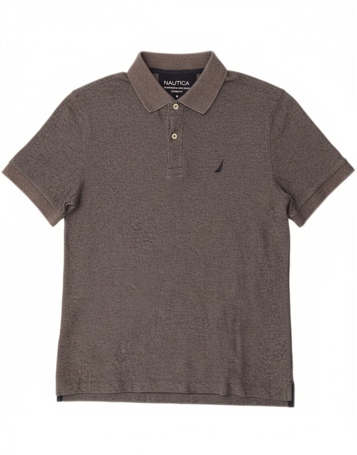 NAUTICA Mens Classic Fit Polo Shirt Medium Grey Cotton