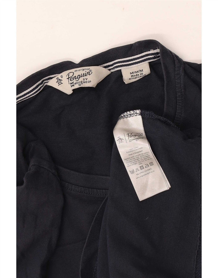 Penguin Kurzarm-T-Shirt für Herren in normaler Passform, mittelmarineblaue Baumwolle