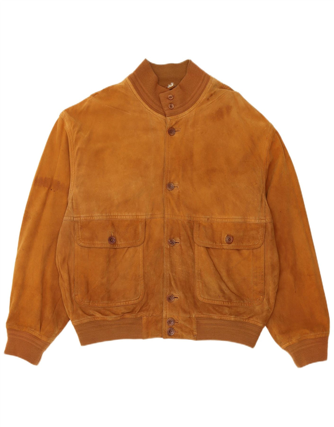 Vintage Damen Wildleder Bomberjacke UK 18 XL Braun