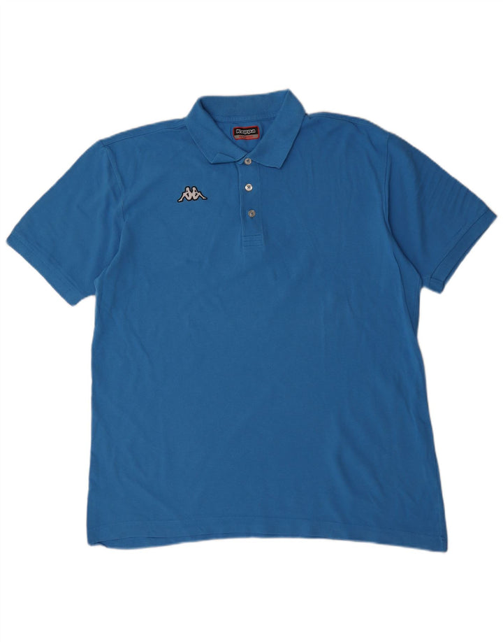Kappa Herren Poloshirt 2XL Blau Baumwolle