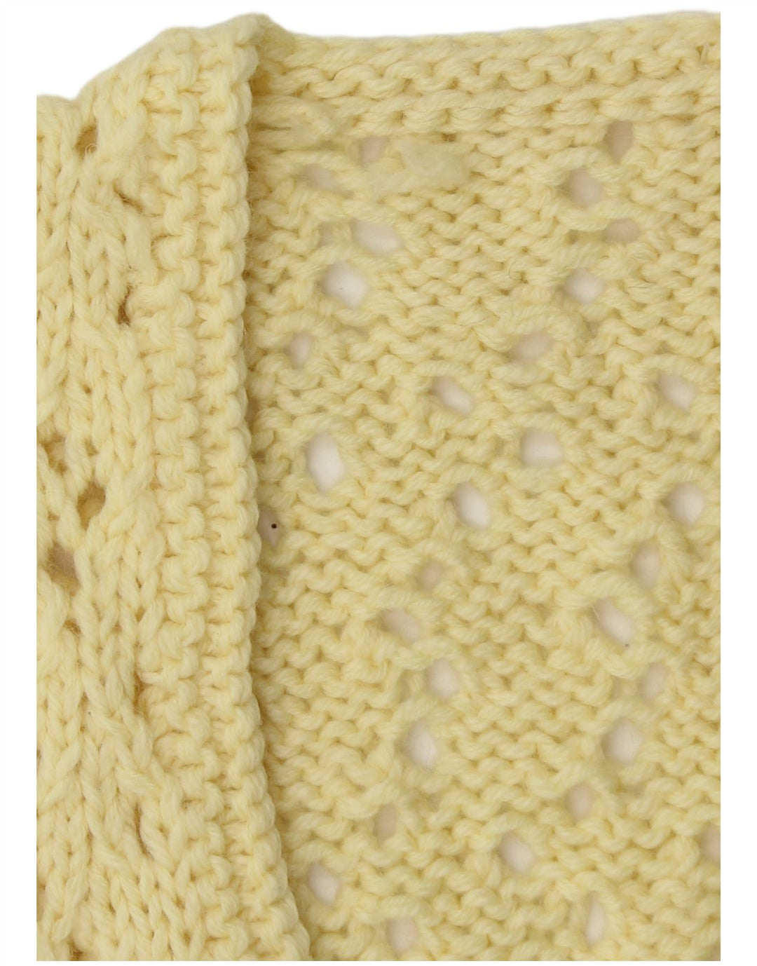 Vintage Damen Weste Tank Top UK 12 Mittelgelb