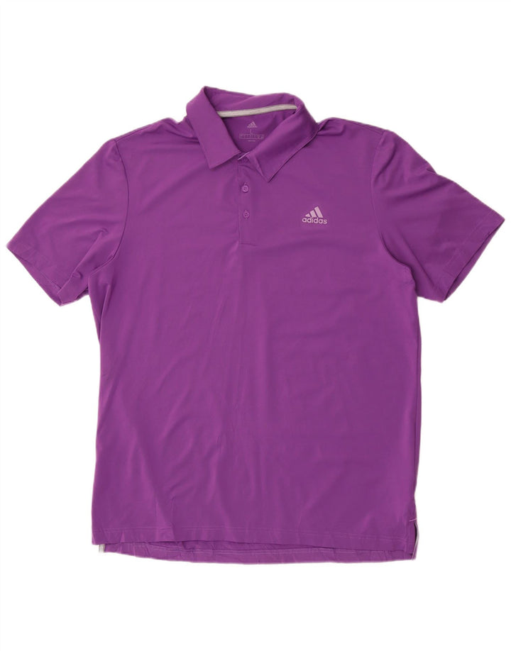 Adidas Herren Poloshirt Large Lila Polyester