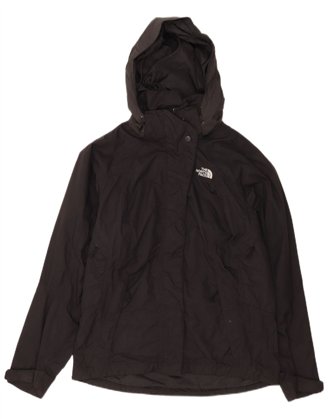 The North Face Damen-Windbreakerjacke mit Kapuze, UK 14, mittelschwarzes Nylon