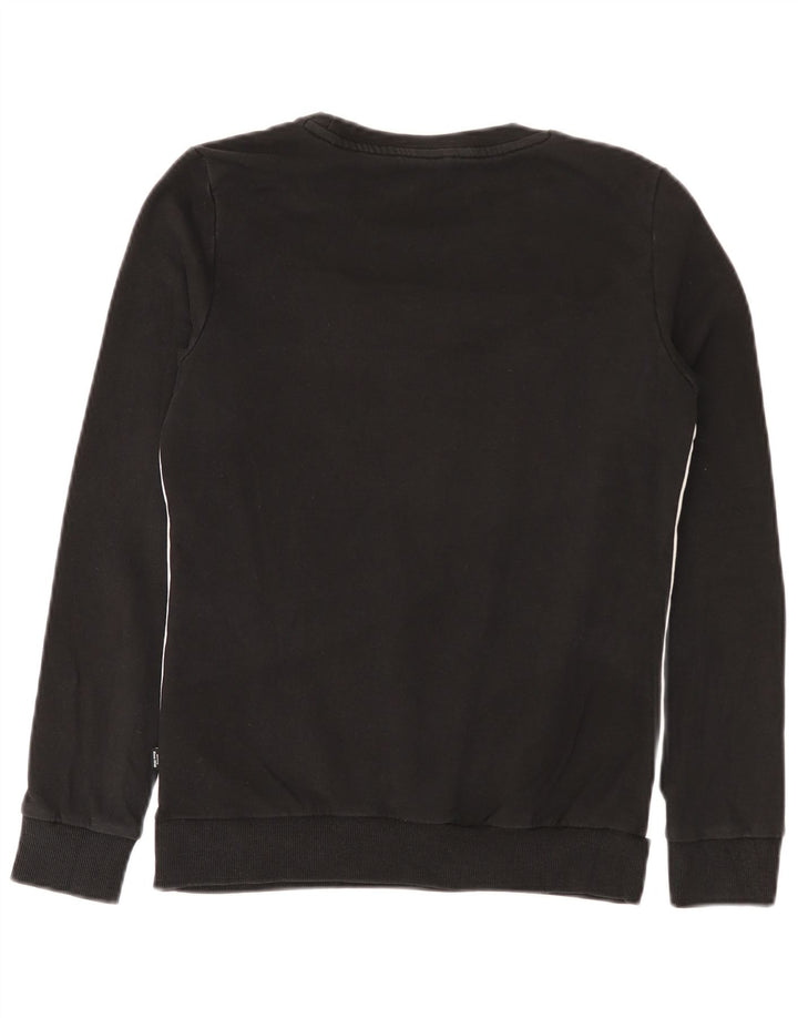 Puma Womens Graphic Sweatshirt Pullover UK 10 Small Schwarz Colourblock