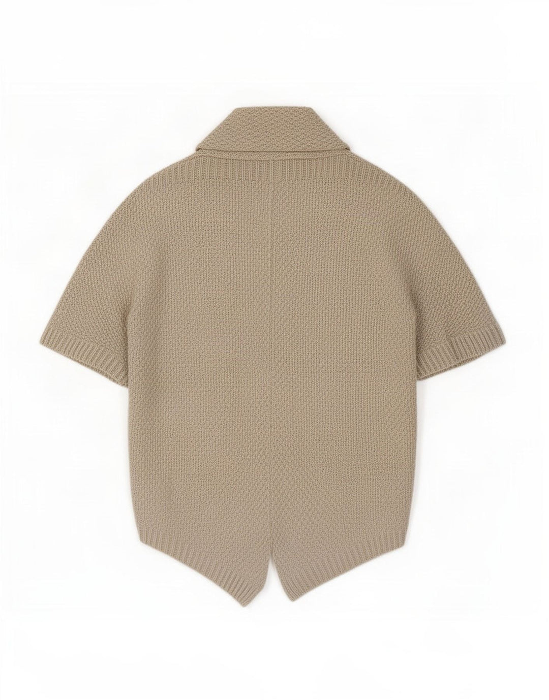 Zara Damen-Strickjacke, übergroß, kurzärmelig, offen, Gr. 14, Mittelbeige