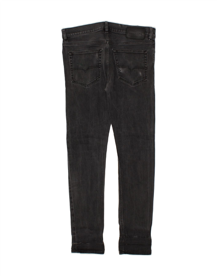 DIESEL Herren Slim Jeans W32 L32 Schwarze Baumwolle