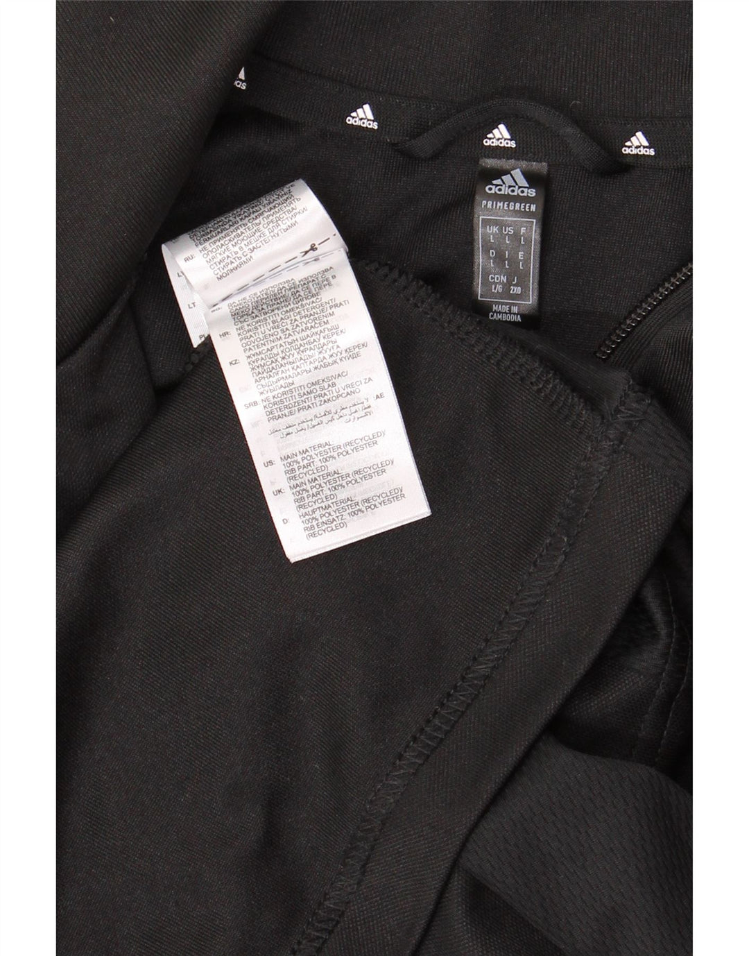 ADIDAS Herren Aeroready Graphic Trainingsanzug Top Jacke Großes schwarzes Polyester