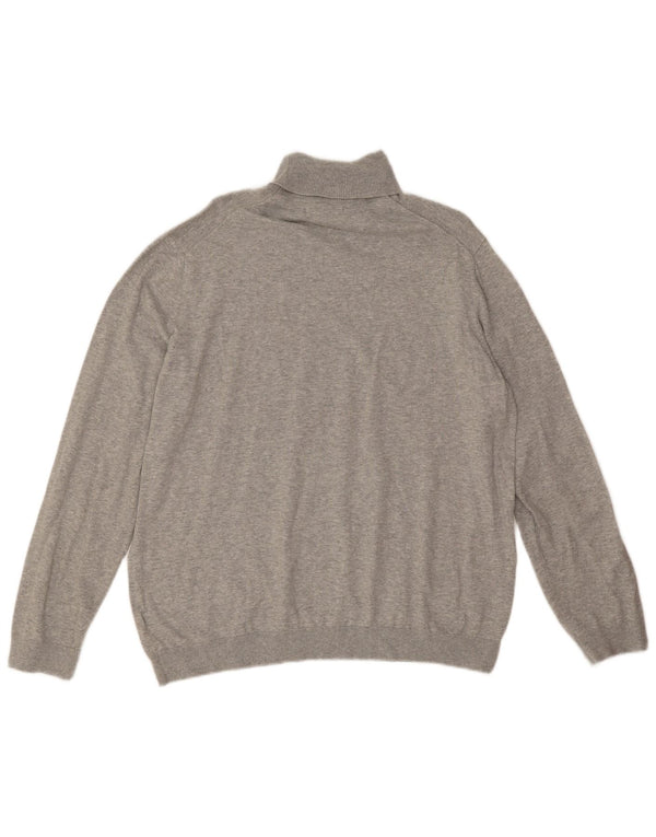 Marks & Spencer Herren Rollkragenpullover XL Grau Baumwolle