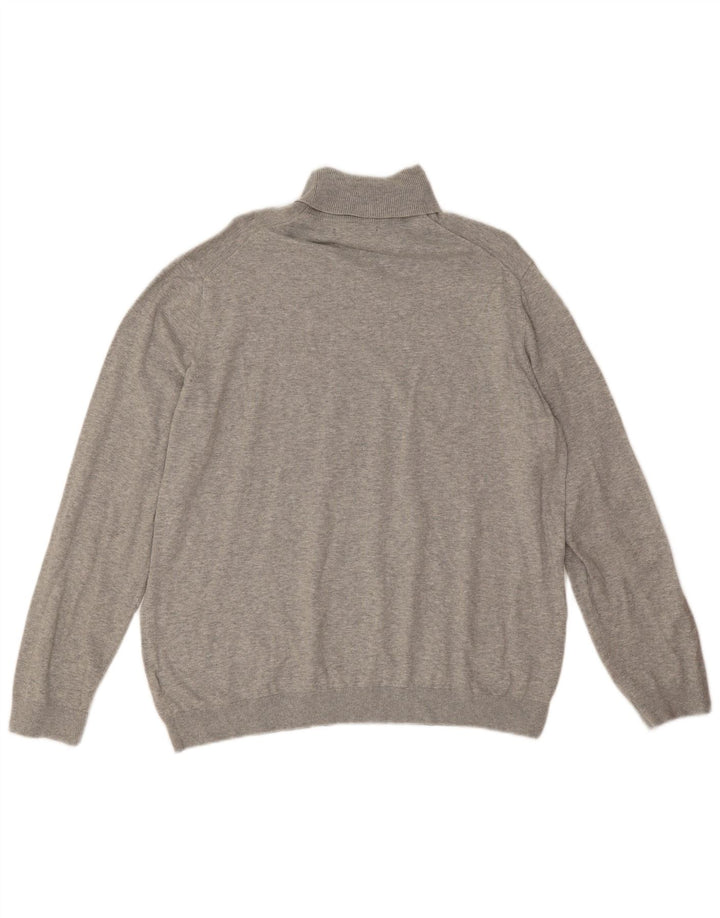 Marks & Spencer Herren Rollkragenpullover XL Grau Baumwolle