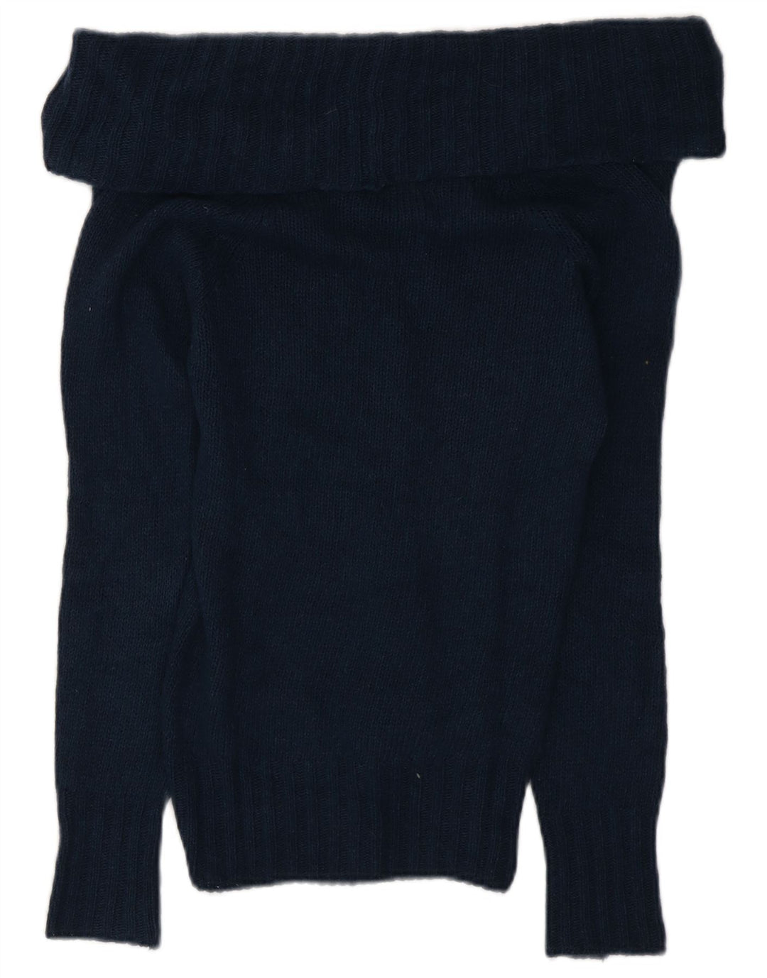 Massimo Dutti Rollkragenpullover für Damen, UK 10, Größe S, marineblaue Wolle
