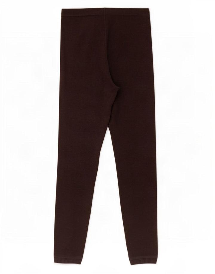 Kenzo Damen Leggings UK 8 Small Braune Wolle