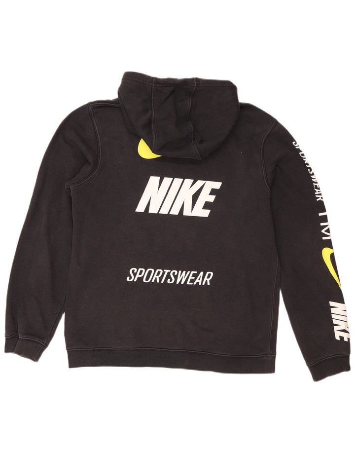 Nike Herren-Kapuzenpullover mit Grafik, mittelschwarz, Baumwolle