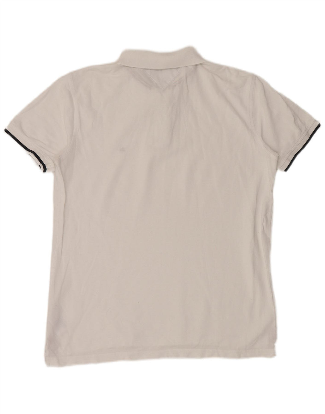 TOMMY HILFIGER Herren-Poloshirt mit normaler Passform, große weiße Baumwolle