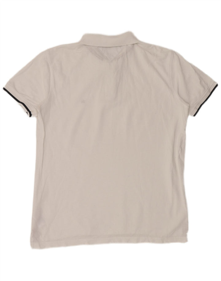 TOMMY HILFIGER Herren-Poloshirt mit normaler Passform, große weiße Baumwolle