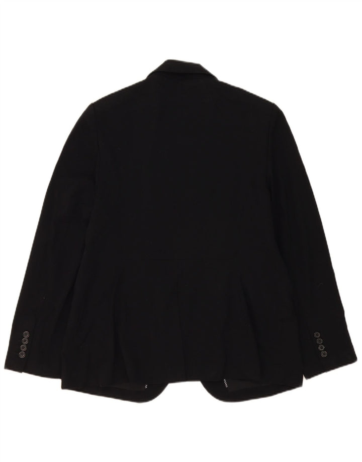 Marks & Spencer Damen-Blazerjacke mit 1 Knopf, UK 16, Größe L, Schwarz, Polyester