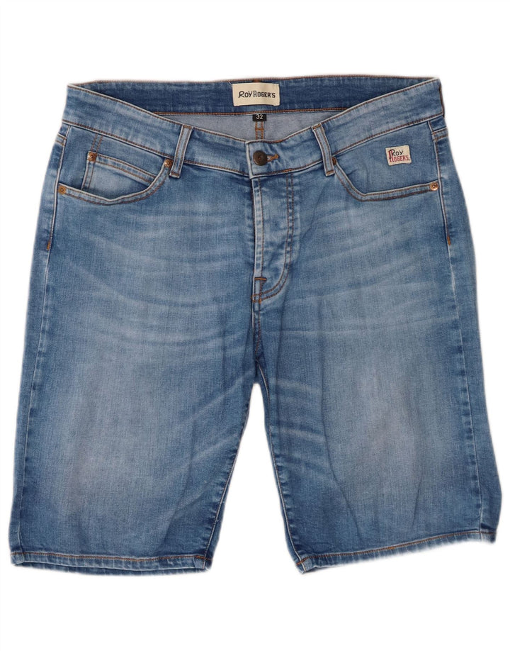 Roy Rogers Herren Jeansshorts W32 mittelblaue Baumwolle