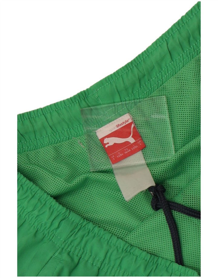 Puma Herren Badeshorts mit Grafik, Größe L, Grün
