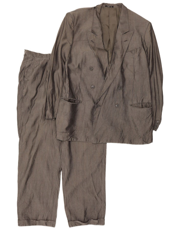 Emanuel Ungaro Herren 2-teiliger Anzug UK 38 Medium W34 L27 Grau gestreift