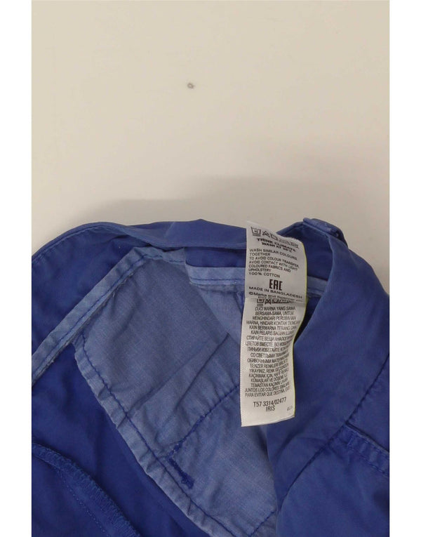 Marks & Spencer Damen Chinoshorts UK 14 Large W34 Blaue Baumwolle