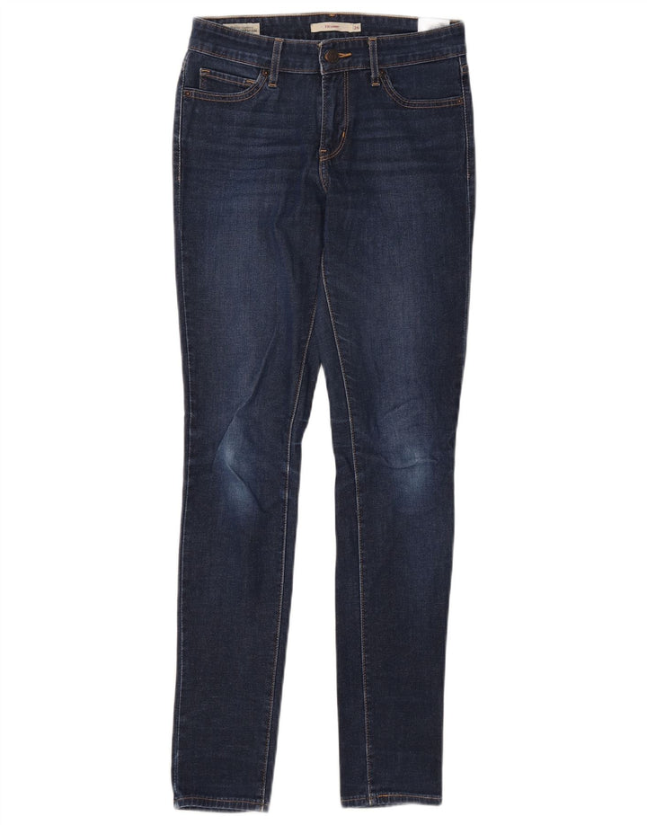 LEVI'S Damen 711 Skinny Jeans W26 L30 Blaue Baumwolle