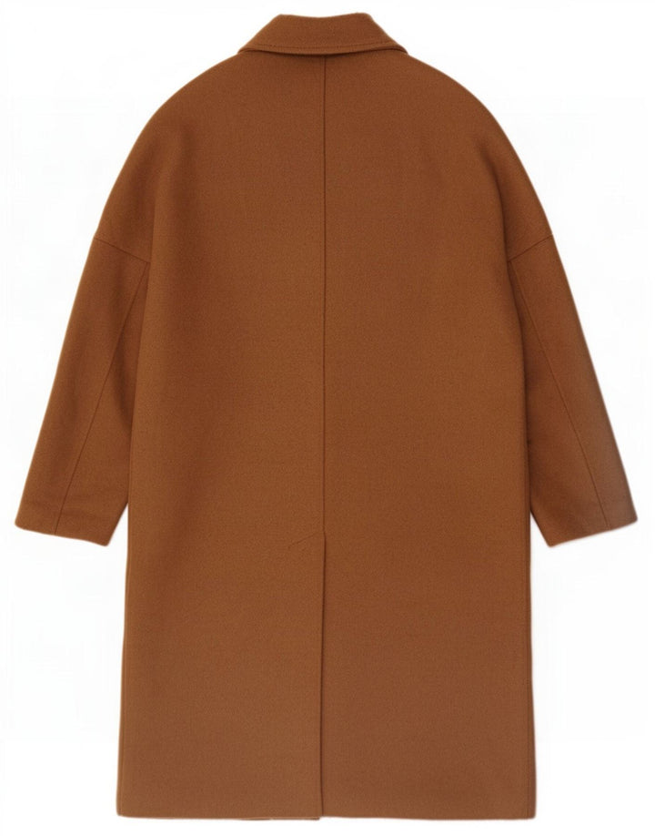 Zara Damen Mantel UK 14 Large Beige Polyester