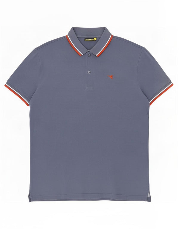 Diadora Herren Poloshirt 2XL Blau Baumwolle
