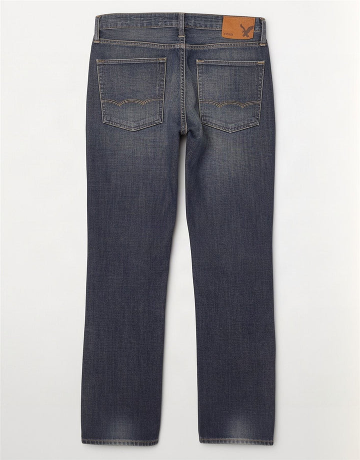 American Eagle Herren Straight Jeans W33 L32 Blaue Baumwolle