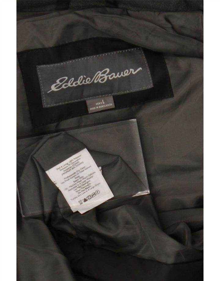 EDDIE BAUER Herren Wattierte Weste UK 40 Large Schwarz Polyester