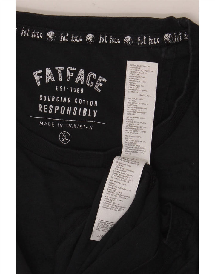 Fat Face Herren T-Shirt Top 2XL Schwarz Baumwolle