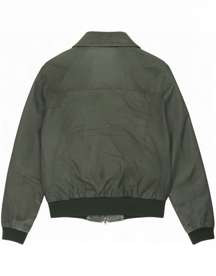 Vintage Herren Lederjacke UK 44 2XL Grün