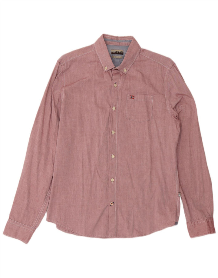 Napapijri Slim-Fit-Hemd für Herren, Größe L, Rosa