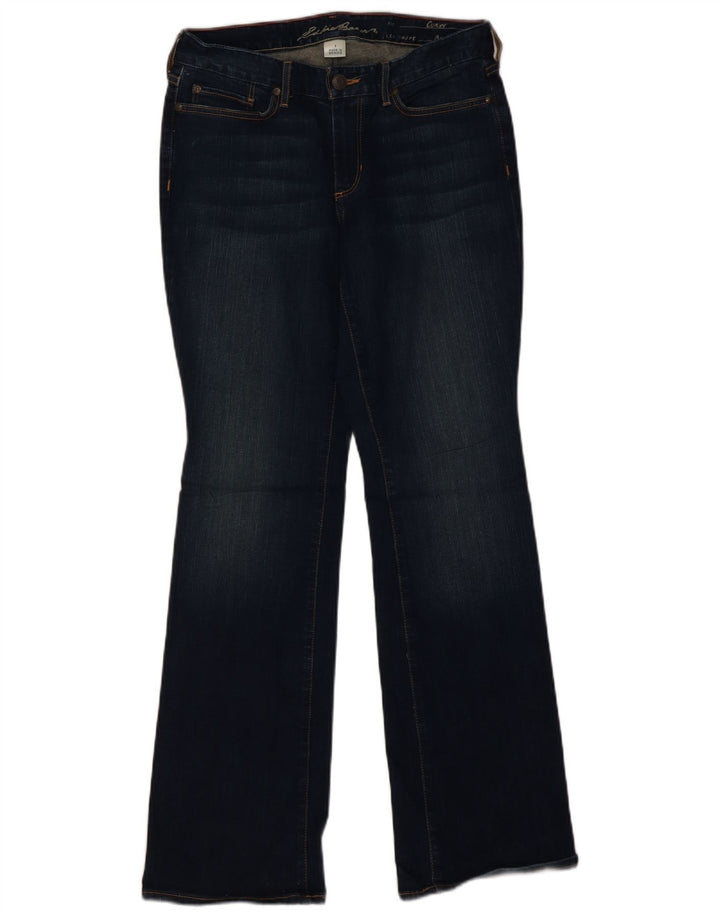 EDDIE BAUER Damen Curvy Bootcut Jeans US 8 Medium W34 L32 Marineblau