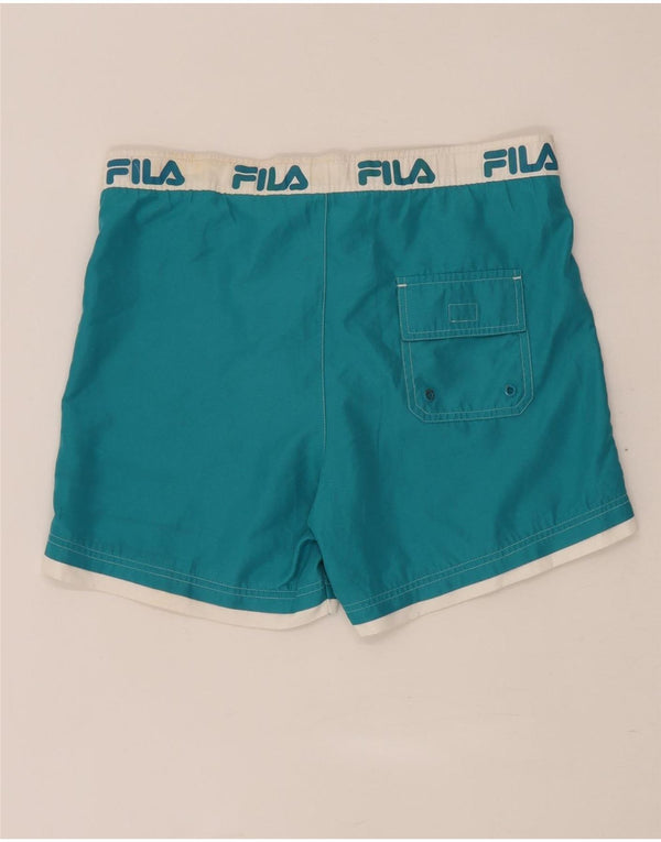 Fila Herren Graphic Regular Badeshorts Medium Türkis Colourblock