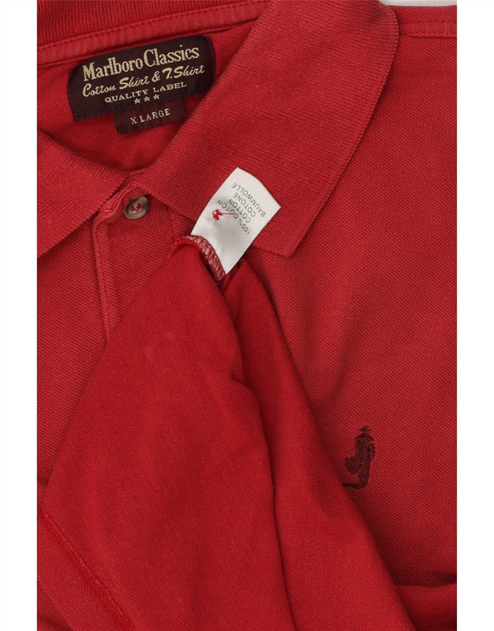 Marlboro Classics Herren-Poloshirt XL, rote Baumwolle