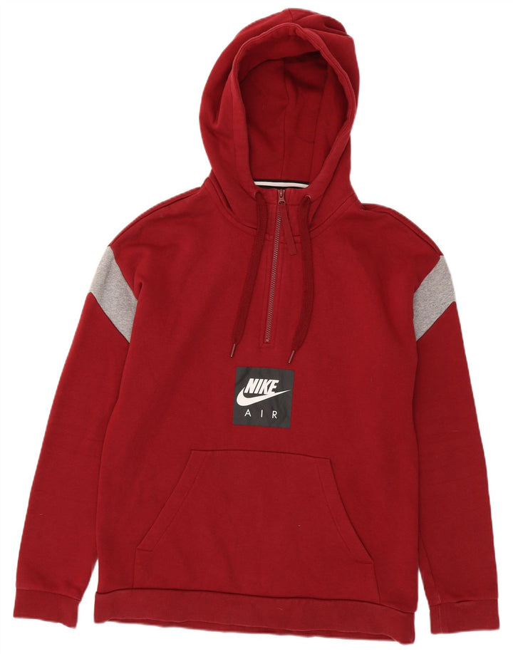 Nike Herren Kapuzenpullover aus mittelroter Baumwolle