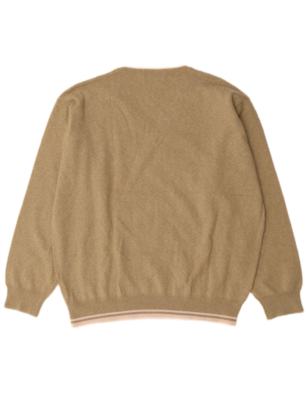 Pierre Cardin Herren-Pullover mit V-Ausschnitt, groß, beige, Acryl