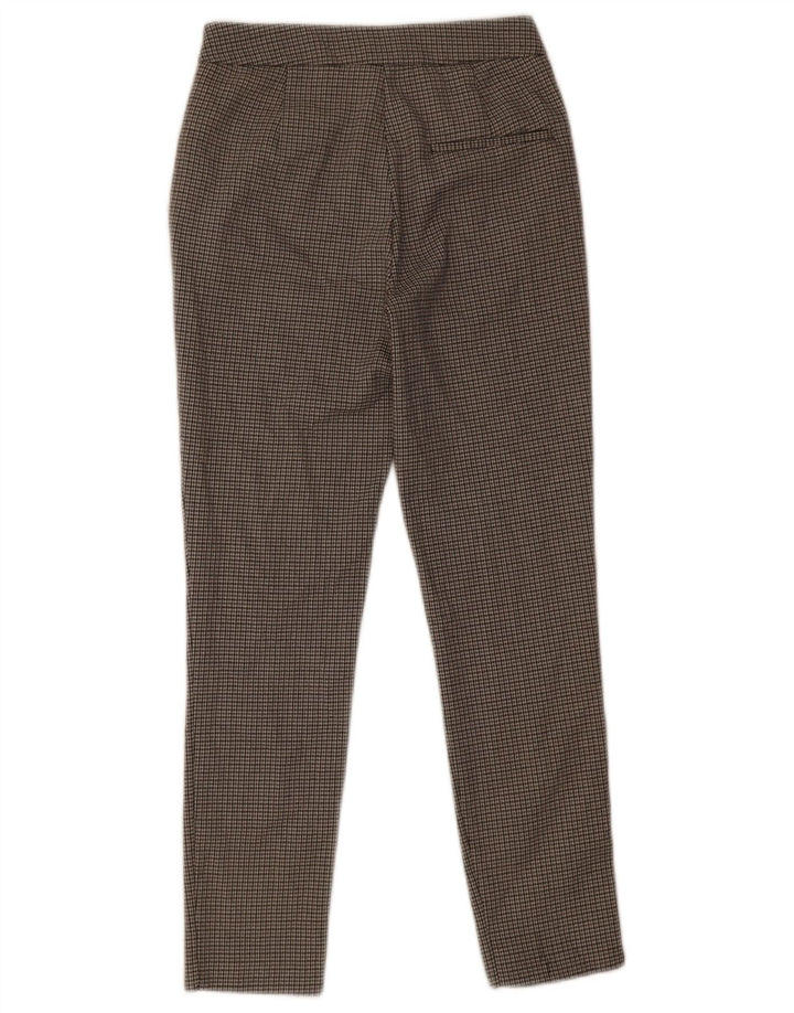 Zara Damen Slim Anzughose XS W24 L26 Graues Hahnentritt-Polyester