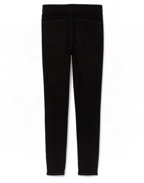 Topshop Damen Skinny Jeans W30 L26 Schwarze Baumwolle