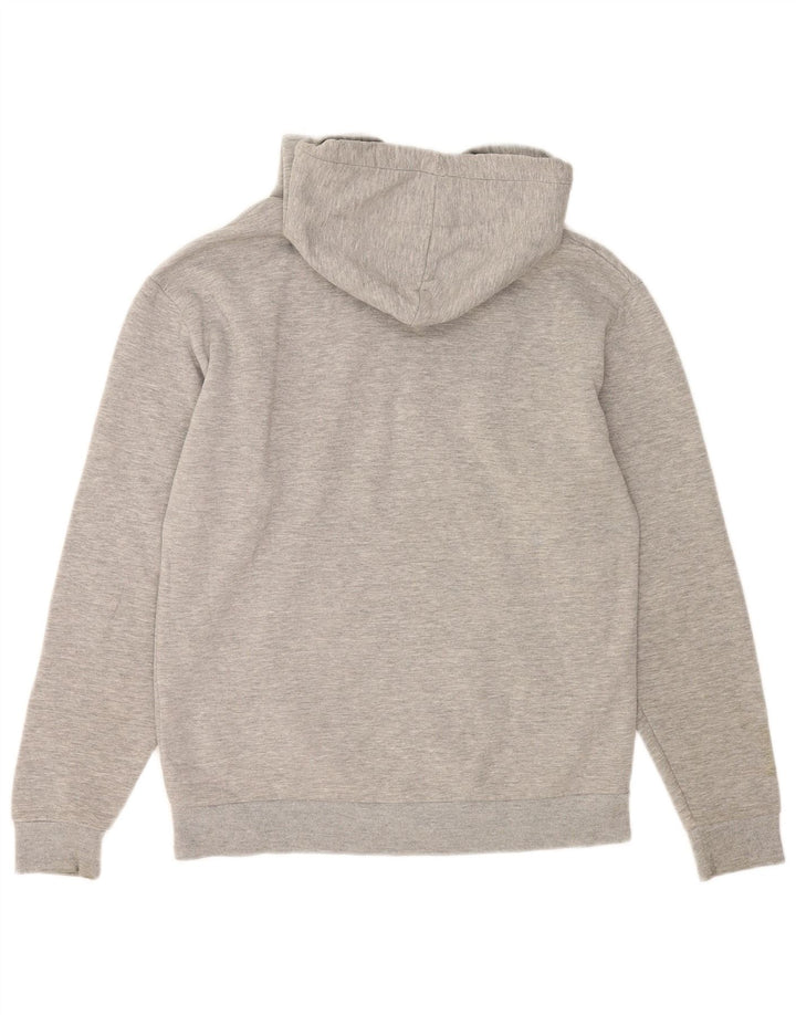 Zara Herren-Kapuzenpullover aus mittelgrau gesprenkelter Baumwolle
