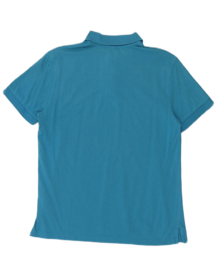 Hugo Boss Herren-Poloshirt mit normaler Passform, mittelblaue Baumwolle