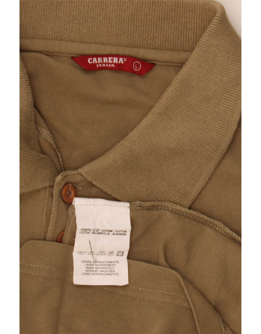 Carrera Herren-Poloshirt, große grüne Baumwolle