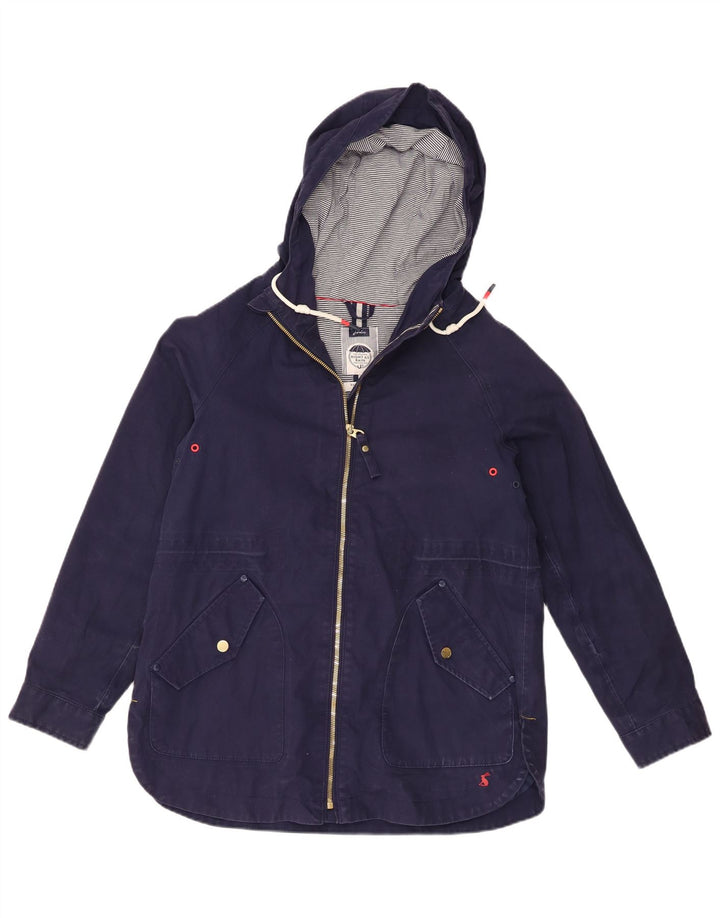 Joules Damen-Regenjacke mit Kapuze, UK 8, Größe S, Marineblau, Baumwolle