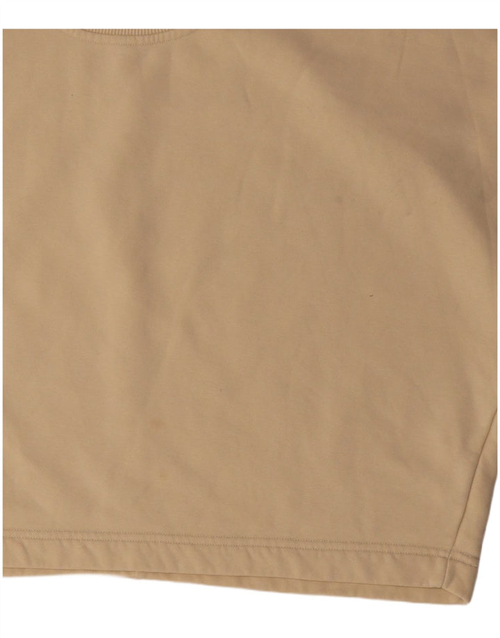 Fila Damen Crop Oversize T-Shirt Top UK 14 Mittelbeige Baumwolle