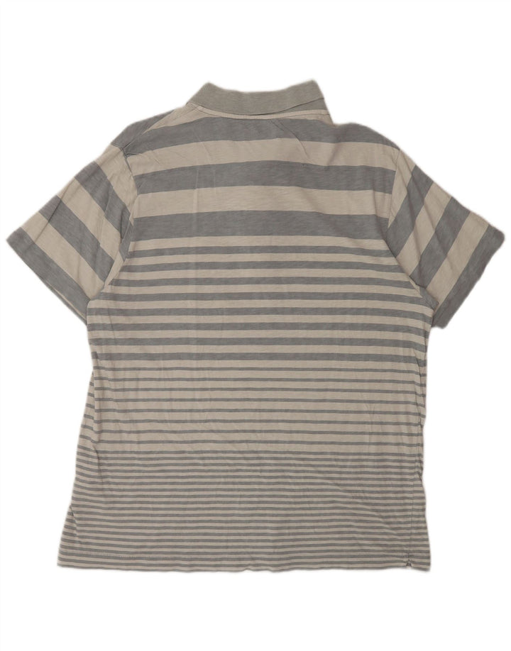 French Connection Herren-Poloshirt XL, grau gestreift, Baumwolle